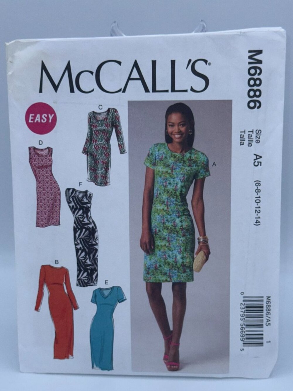 McCall’s M6886 Easy Knit Dress Sewing Pattern – Size 6‑14 Multiple Styles